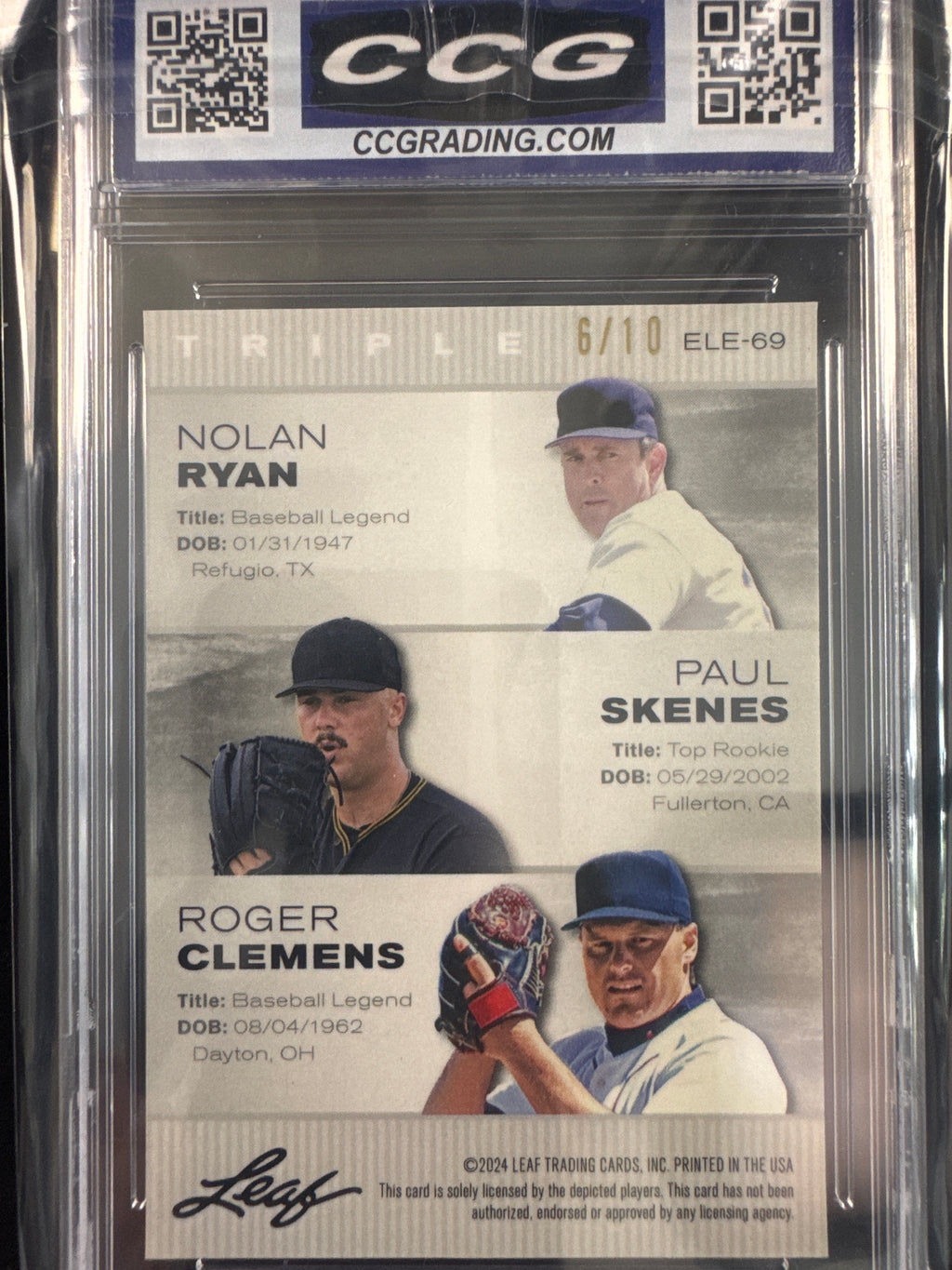 Nolan Ryan/Paul Skenes/Roger Clemens