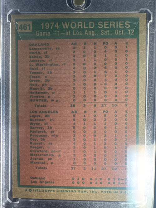 1974 World Series Game 1